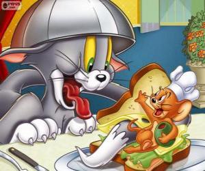 Puzle Tom e Jerry em outro de seus conflitos