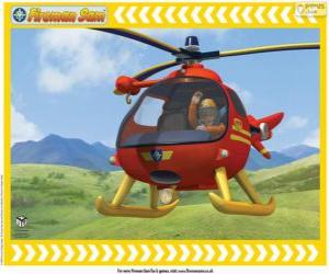 Puzle Tom Thomas com seu helicóptero Wallaby One