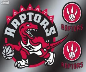 Puzle Toronto Raptors logo, o time da NBA. Divisão do Atlântico, Conferência Leste