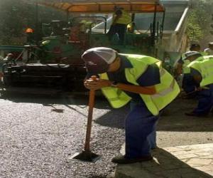 Puzle Trabalhadores de pavimentação