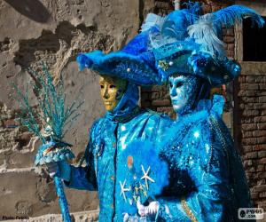 Puzle Trajes azul