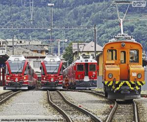 Puzle Trens na estação