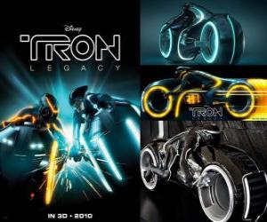 Puzle Tron: Legacy e veículos fantásticos