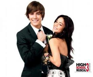 Puzle Troy Bolton (Zac Efron) e Gabriella Montez (Vanessa Hudgens)