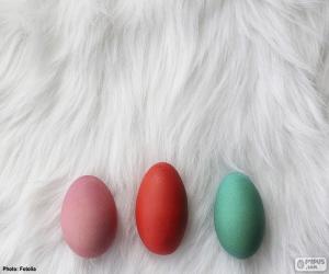 Puzle Três ovos pintados