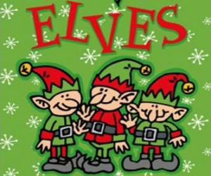 Puzle Três pequenos elfos do Papai Noel
