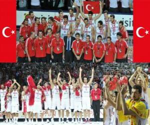 Puzle Turquia 2 º lugar do Campeonato Mundial FIBA 2010 na Turquia