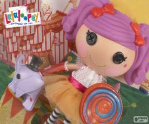 Puzle Uma boneca Lalaloopsy, Peanut Big Top com seu animal de estimação, um elefante