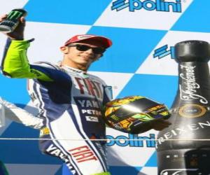 Puzle Valentino Rossi no pódium