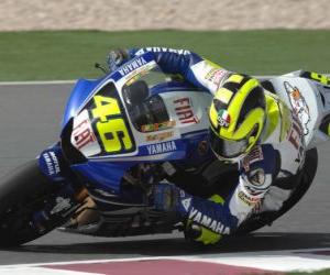 Puzle Valentino Rossi pilota seu moto GP