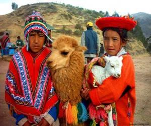 Puzle Vestidos tradicionais de Inca