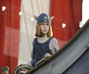 Puzle Vicky the Viking no drakkar ou navio viking