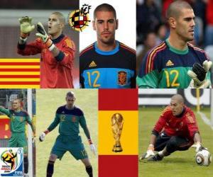 Puzle Víctor Valdés (A pantera Hospitalet), Seleção goleiro espanhol ou o guarda-redes