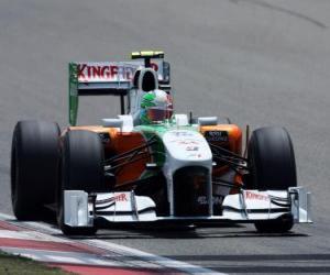 Puzle Vitantonio Liuzzi - Force India - Xangai 2010