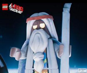 Puzle Vitruvius, o velho feiticeiro do filme, a grande aventura de Lego