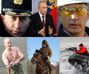 Puzle Vladimir Putin segundo presidente da Rússia desde a dissolução da União Soviética