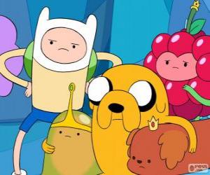 Puzle Vários personagens de Adventure Time, Hora de Aventura