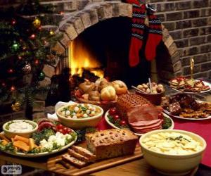 Puzle Vários pratos para o Natal