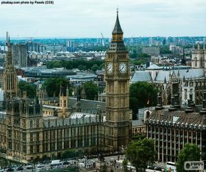 Puzle Westminster, Big Ben, Londres