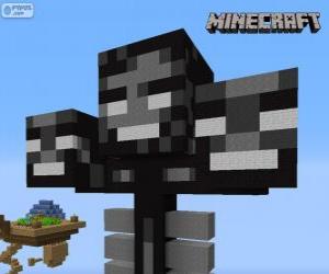 Puzle Whither, uma criatura chefe em Minecraft