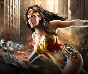 Puzle Wonder Woman ou Mulher-Maravilha é um super-heroína imortal com poderes semelhantes aos do Superman