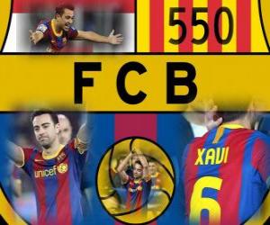 Puzle Xavi Hernandez 550 jogos pelo Barcelona