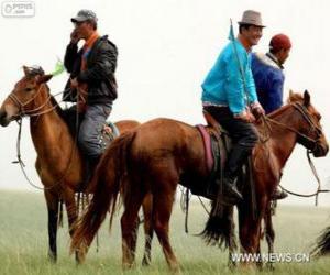 Puzle Xilingol cavalo originários da Mongólia