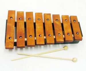 Puzle Xilofone, instrumento musical de percussão