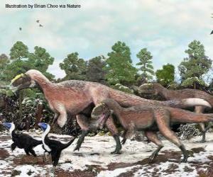 Puzle Yutyrannus com cerca de 9 metros é o maior dinossauro com penas conhecido