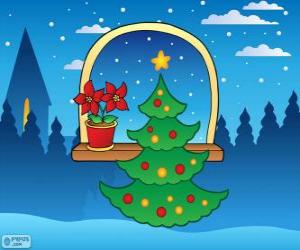 Puzle Árvore de Natal decorada
