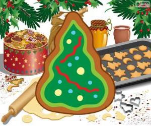 Puzle Árvore de Natal, um biscoito de Natal