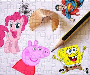 Puzzles de Personagens de Cartoon