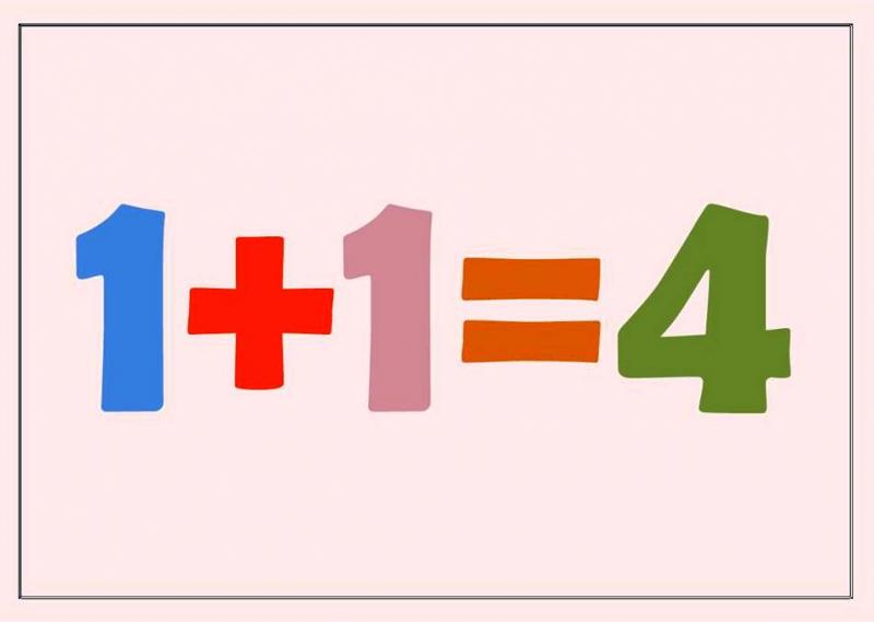 Puzzle 1+1=4 puzzle