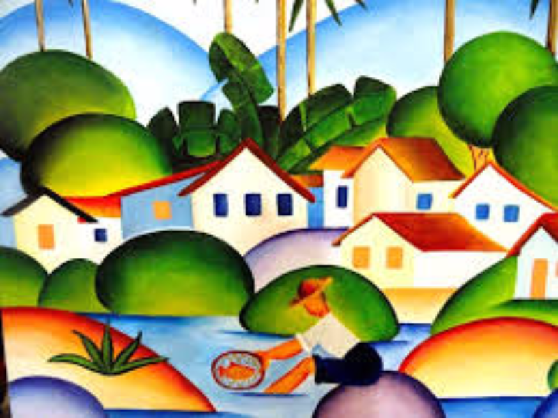 O Pescador - Tarsila do Amaral puzzle