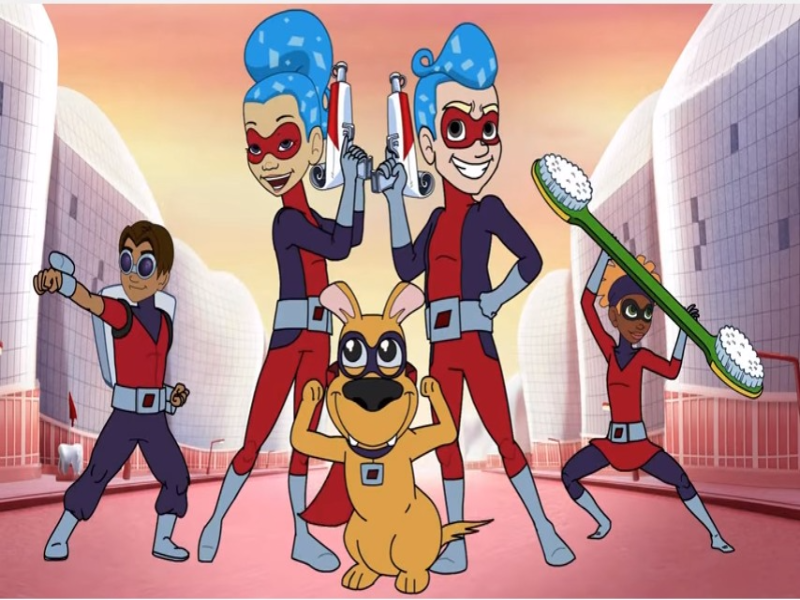 Super heróis dos dentes puzzle