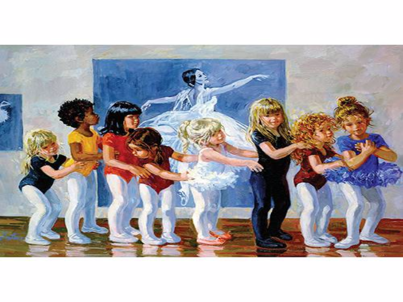 bailarinas em fila puzzle