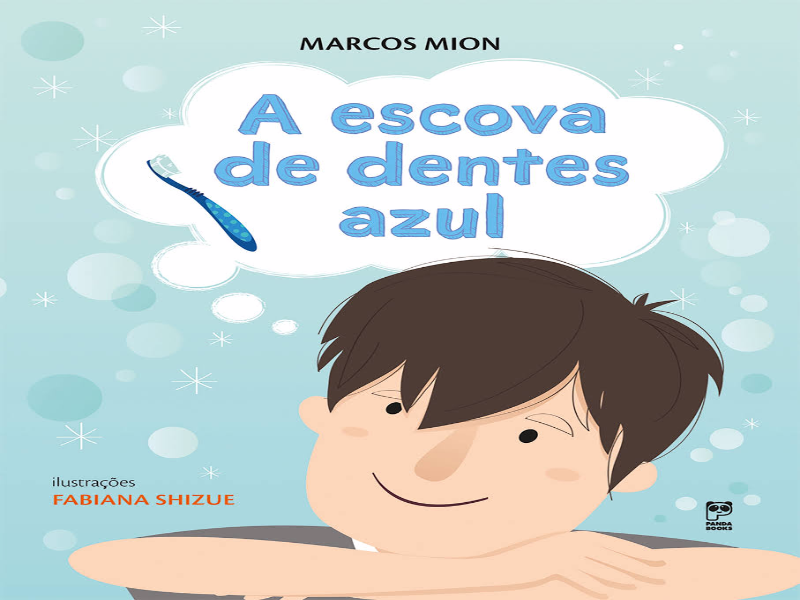 Livro a escova de dentes azul puzzle