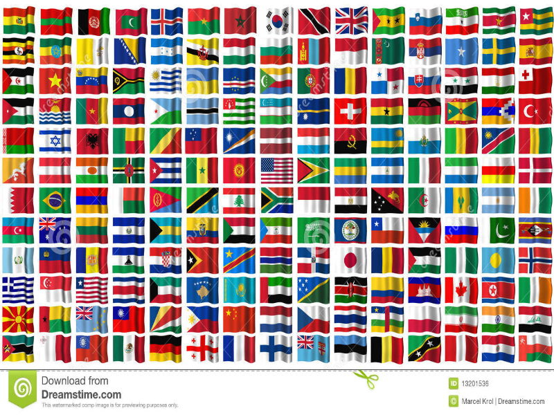 Puzzle de várias bandeiras do mundo puzzle