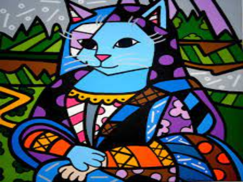 Mona Cat -Romero Britto puzzle