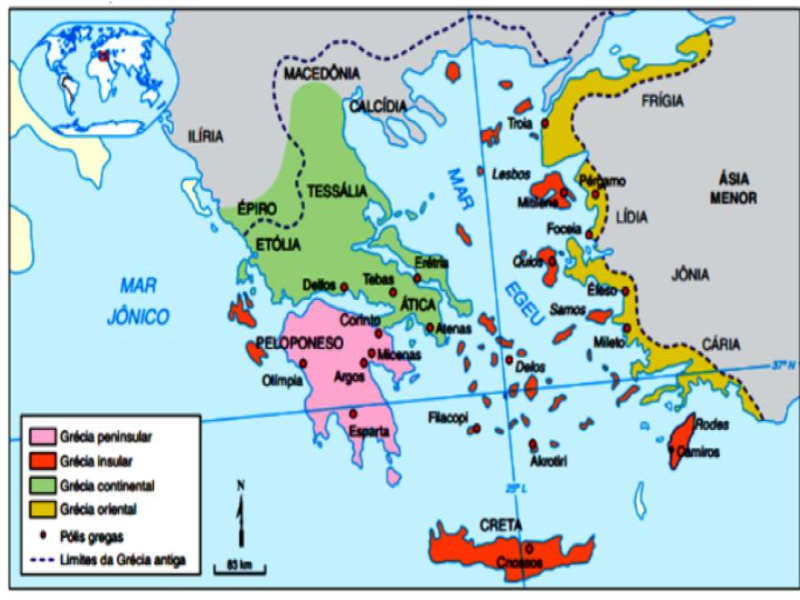 Mapa da Grécia Antiga puzzle