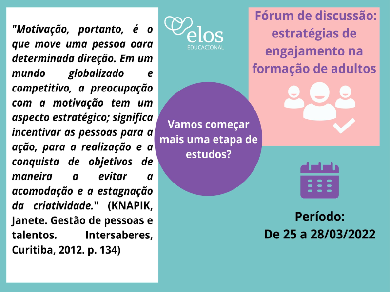 Fórum de discussão: estratégias de engajamento na formação de adultos puzzle