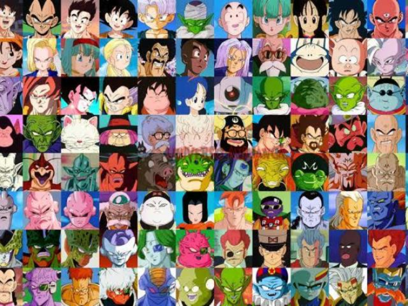 Puzzle de vários personagens de Dragon Ball. puzzle