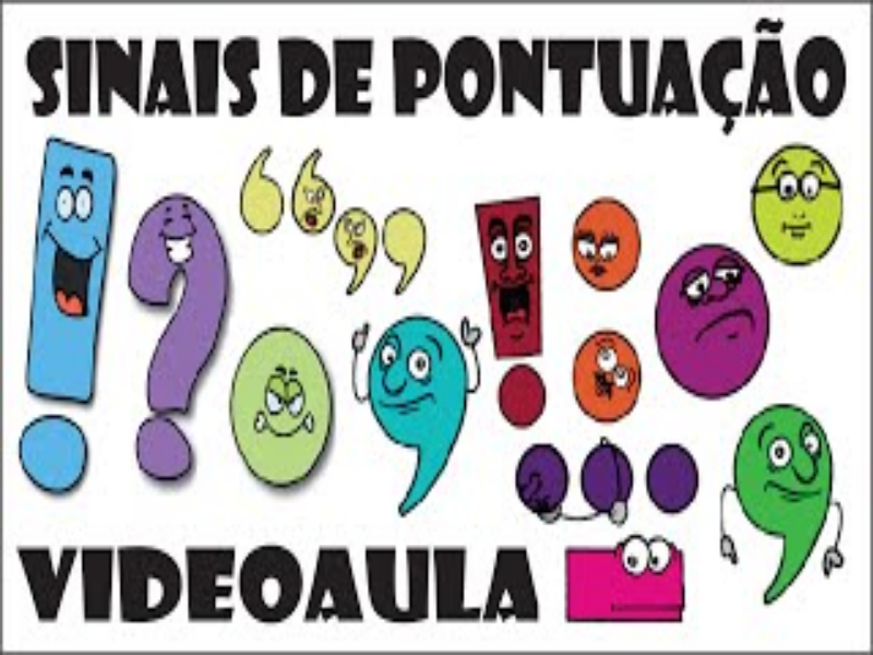 Puzzle de sinais de pontuação da língua portuguesa. puzzle